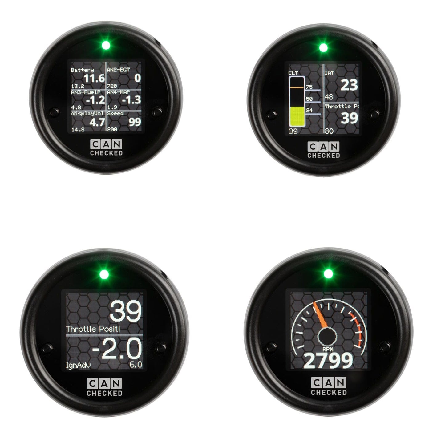 CANchecked MFD15 GEN 2 OBD 2 - 52mm Multi Gauge-CANChecked-EP Wiring