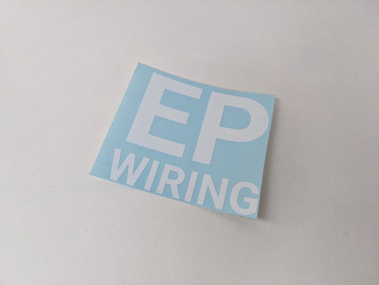 EP Wiring Vinyl Sticker - White-EP Wiring-EP Wiring