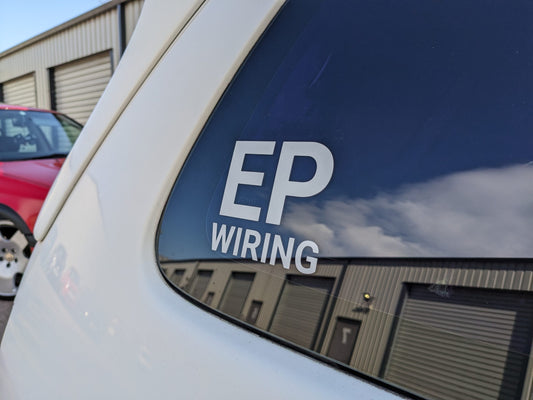 EP Wiring Vinyl Sticker - White-EP Wiring-EP Wiring