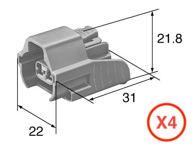 Toyota OEM (denso) Fuel Injector Connectors - set of 4-Sumitomo-EP Wiring